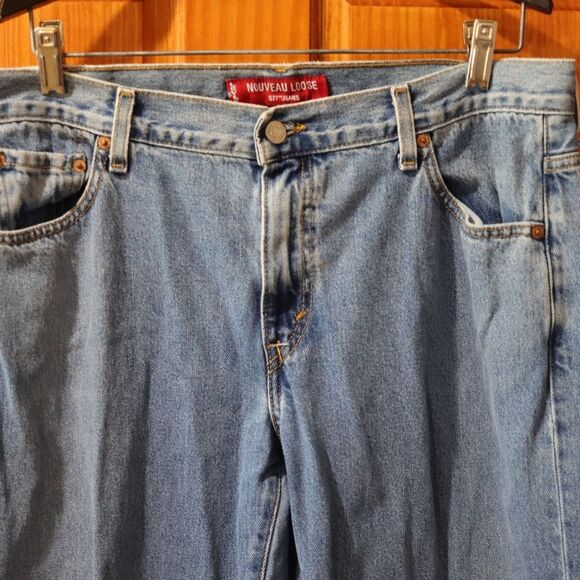 Levi’s 577 Vintage Nouveau Loose Fit Wide Leg Jeans Missy 14 - Picture 2 of 11
